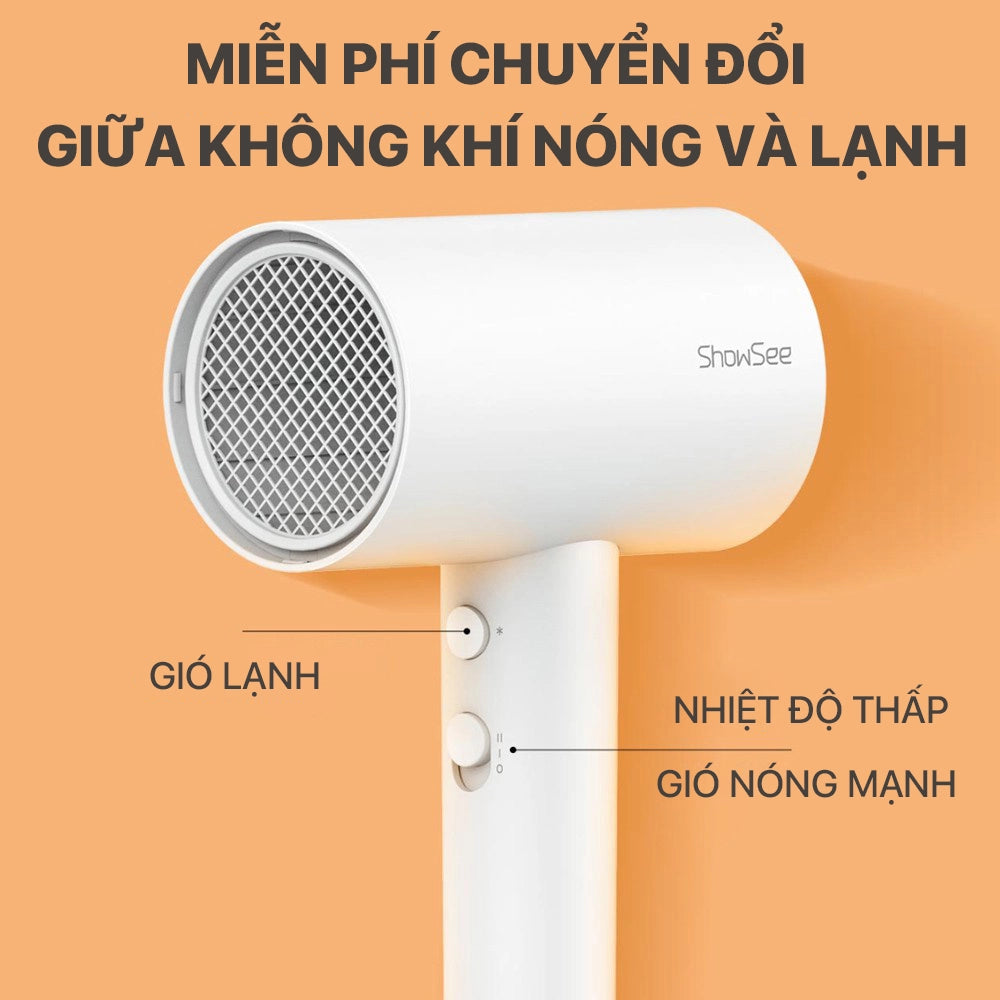 Máy Sấy Tóc Showsee A1-W 1800W - Hàng chính hãng - Bảo hành 12 tháng