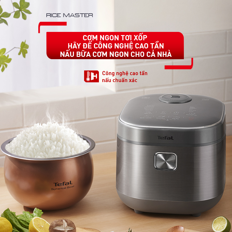 Nồi cơm điện tử cao tần Tefal RK818A68 - 1.8L - Hàng Chính Hãng Bảo Hành 24 tháng