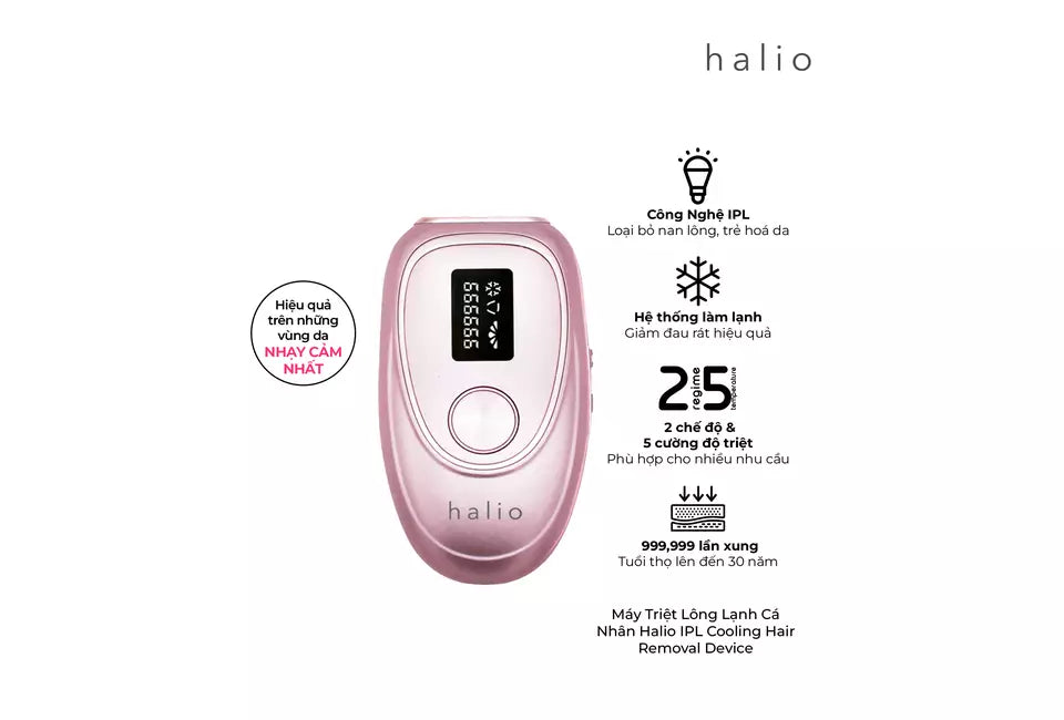 Máy triệt lông lạnh cá nhân Halio IPL Cooling Hair Removal Device