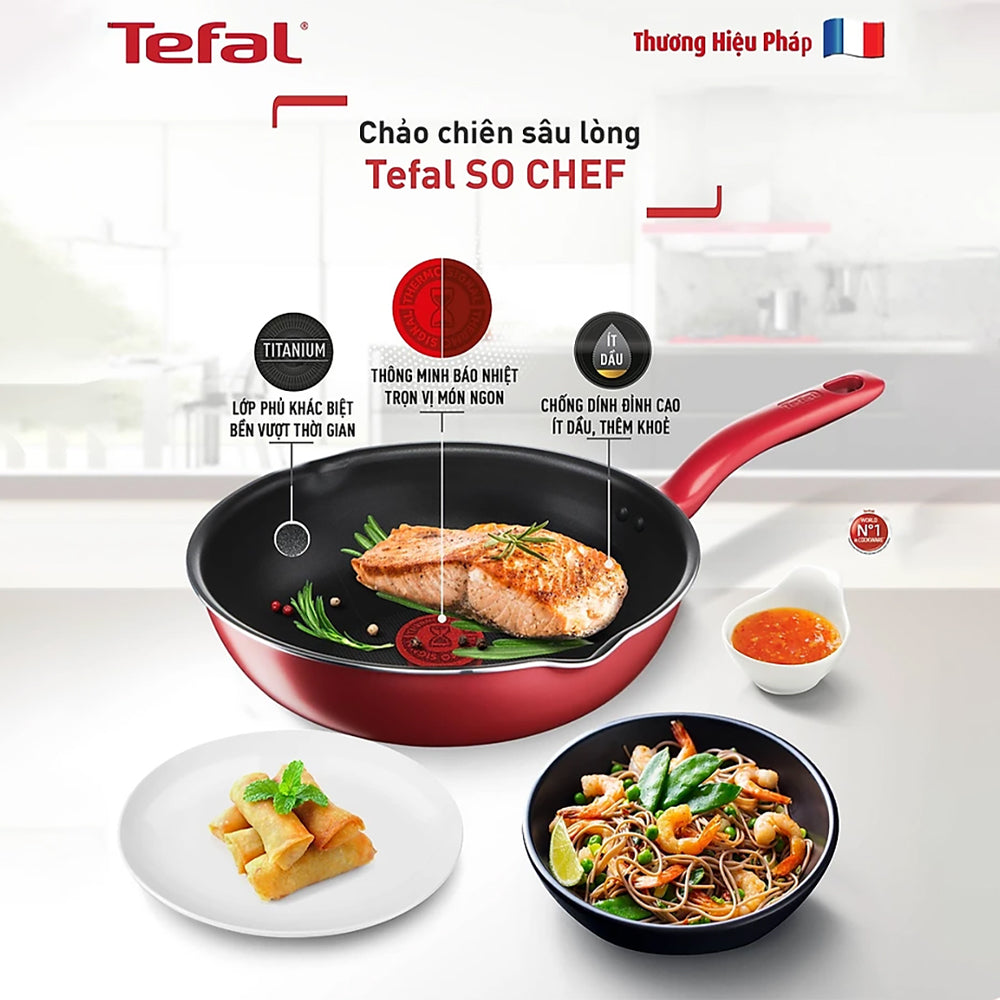 Chảo chiên Tefal So Chef 28cm (G1350695/ G1350696)