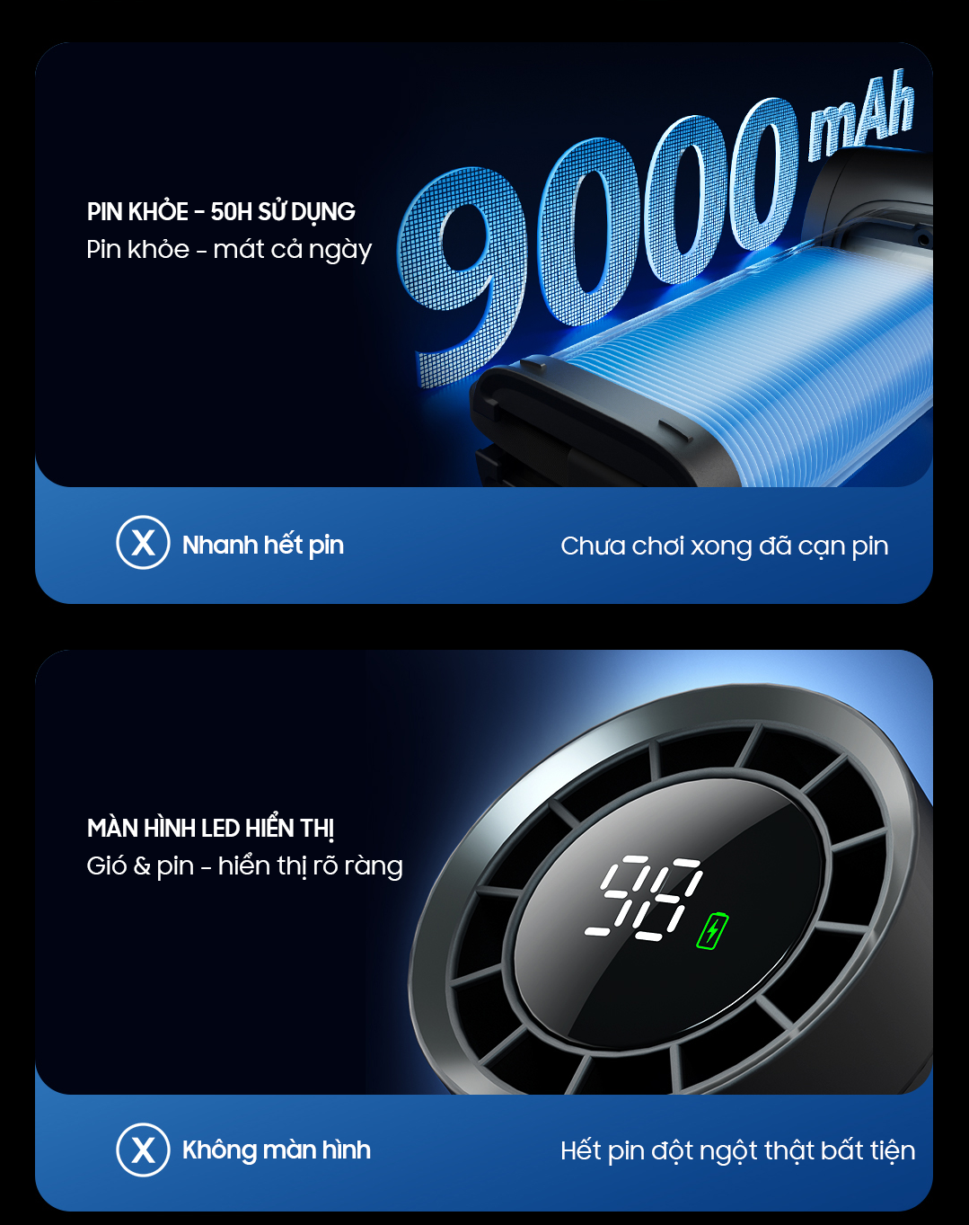 Quạt Mini đa năng kiêm sạc dự phòng OLLIE FAN-ENGINE POWER màu xám