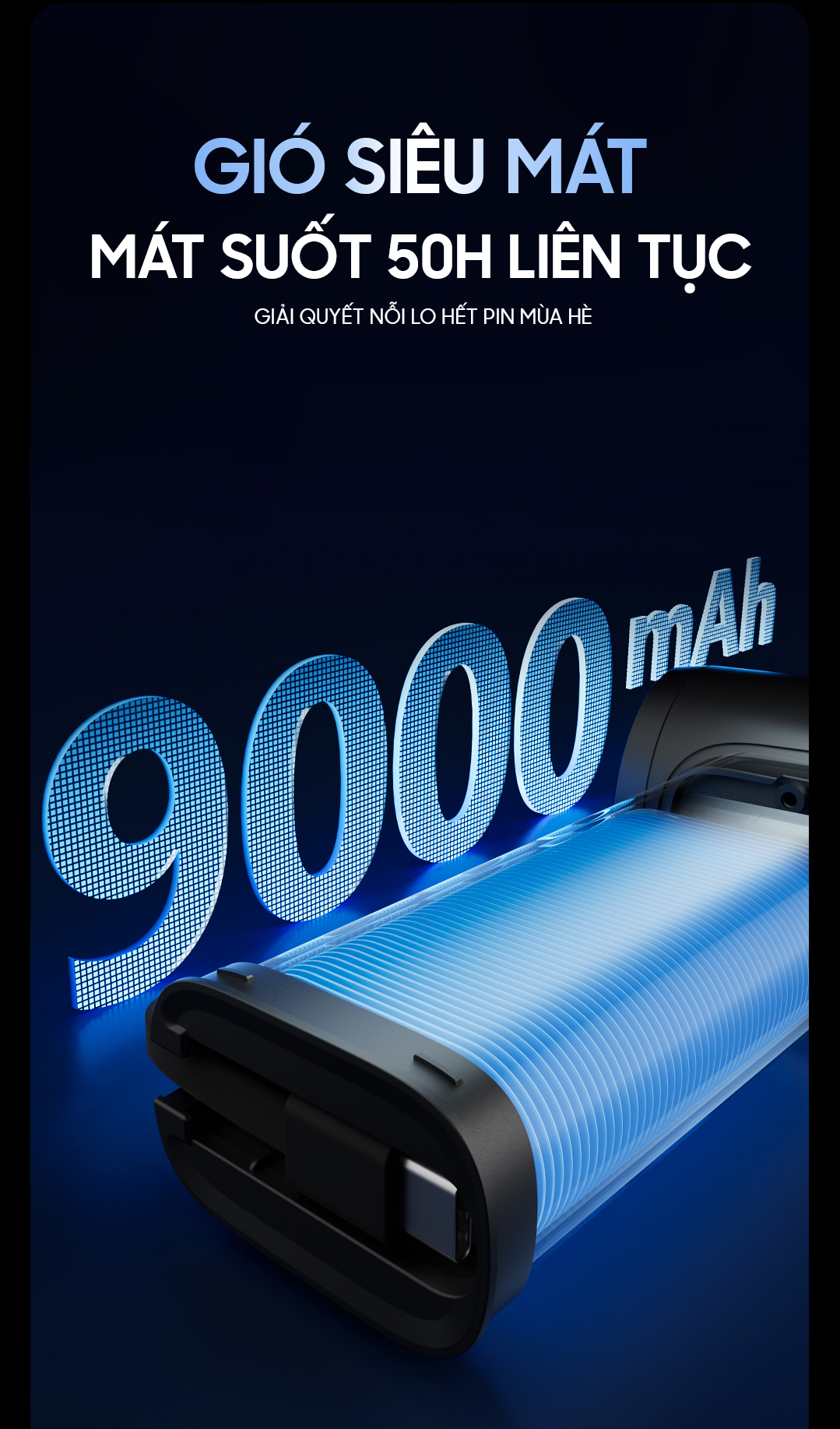 Quạt Mini đa năng kiêm sạc dự phòng OLLIE FAN-ENGINE POWER màu xám