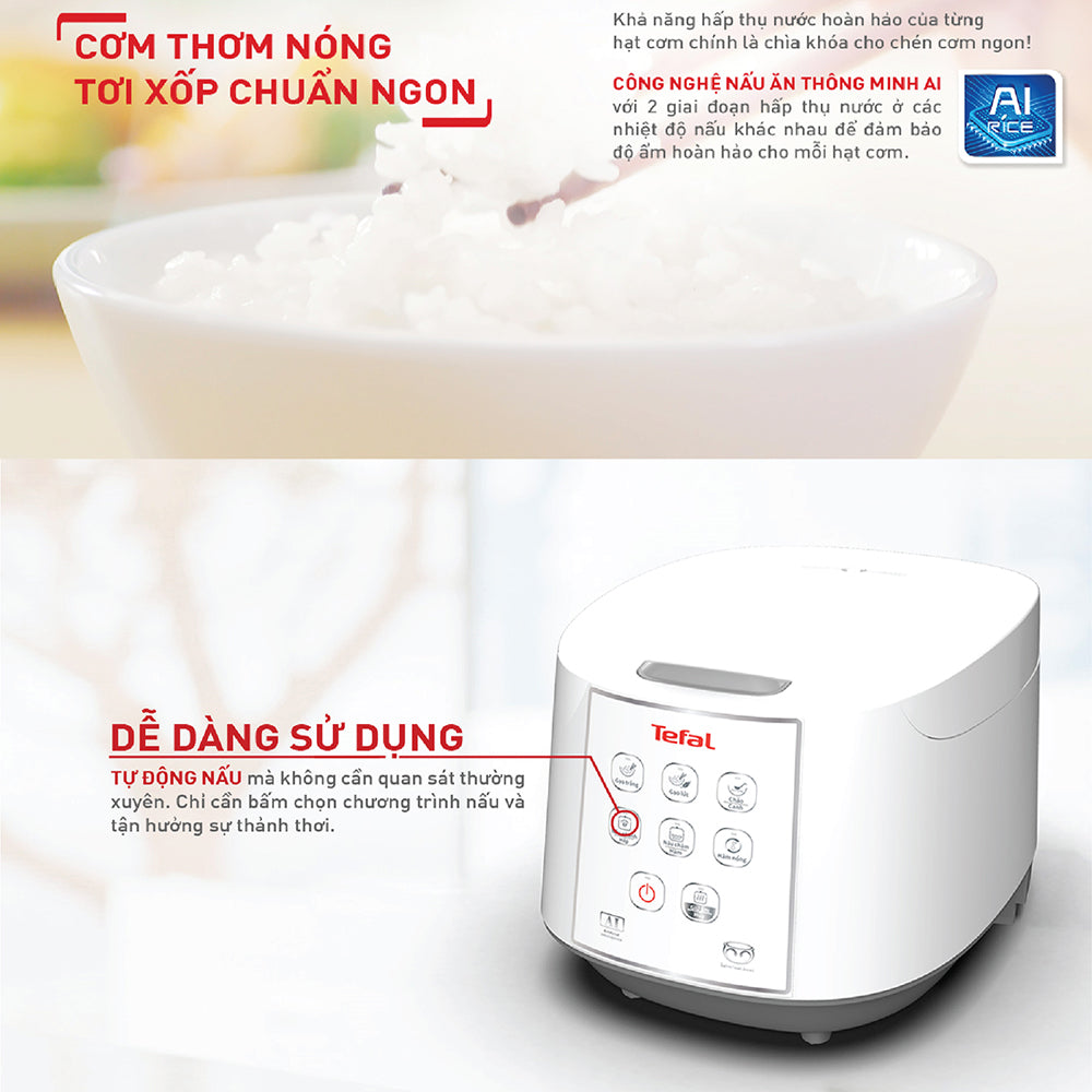 Nồi cơm điện tử Tefal RK733168 - 1.8L - 750W