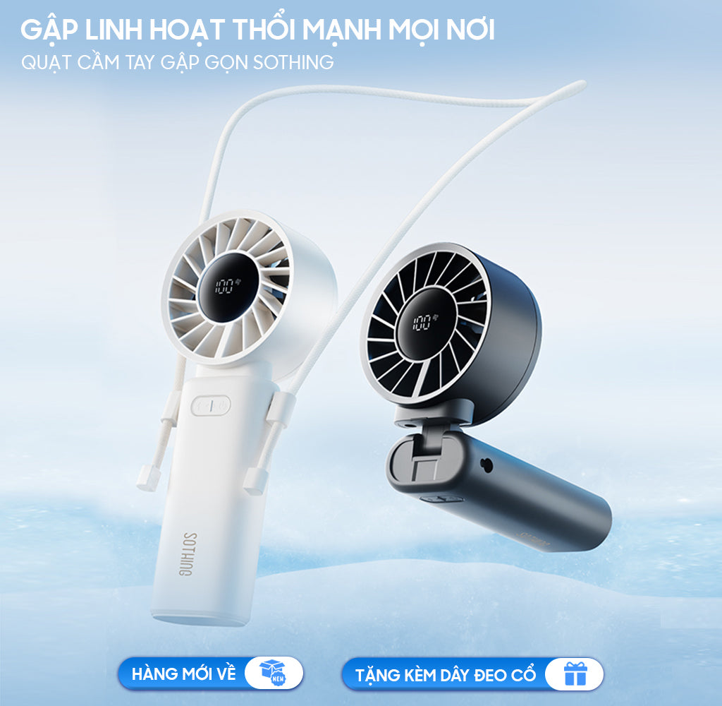 Quạt cầm tay gấp gọn Sothing Fan-Engine Z (màu trắng)