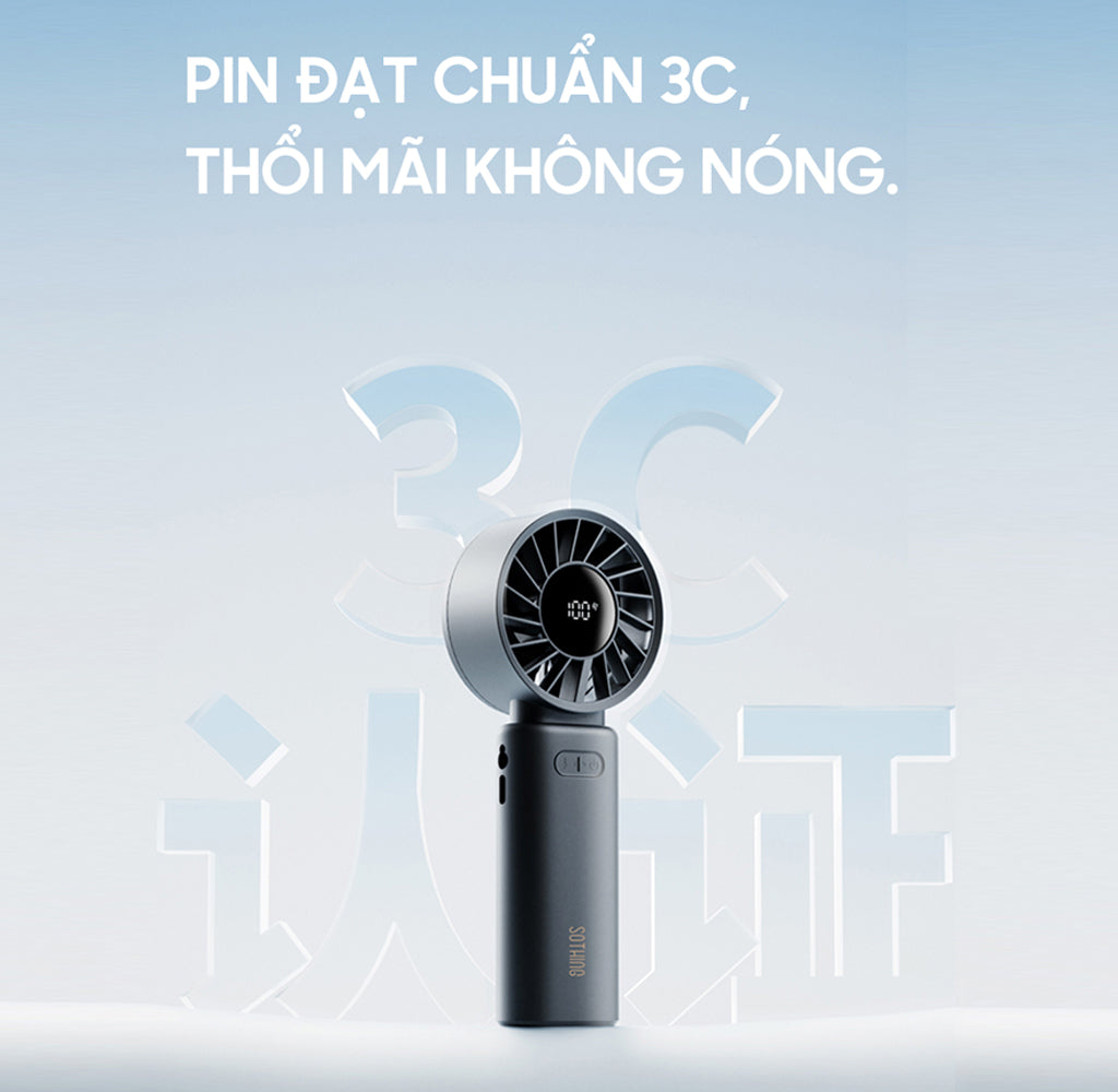 Quạt cầm tay gấp gọn Sothing Fan-Engine Z (màu trắng)