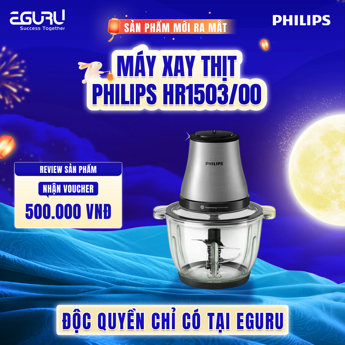 Máy xay thịt Philips HR1503/00 - Hàng Chính hãng