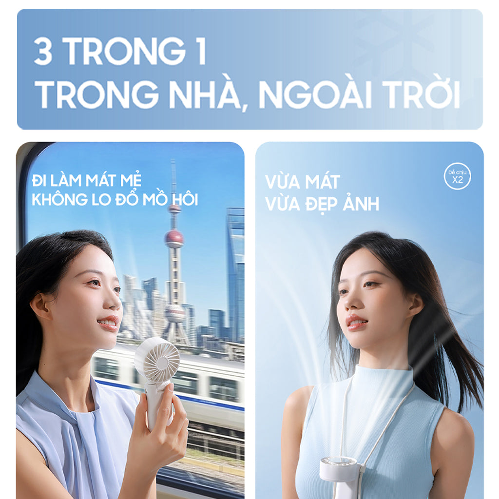 Quạt cầm tay làm mát Sothing Fan-Ice Z (màu xám)