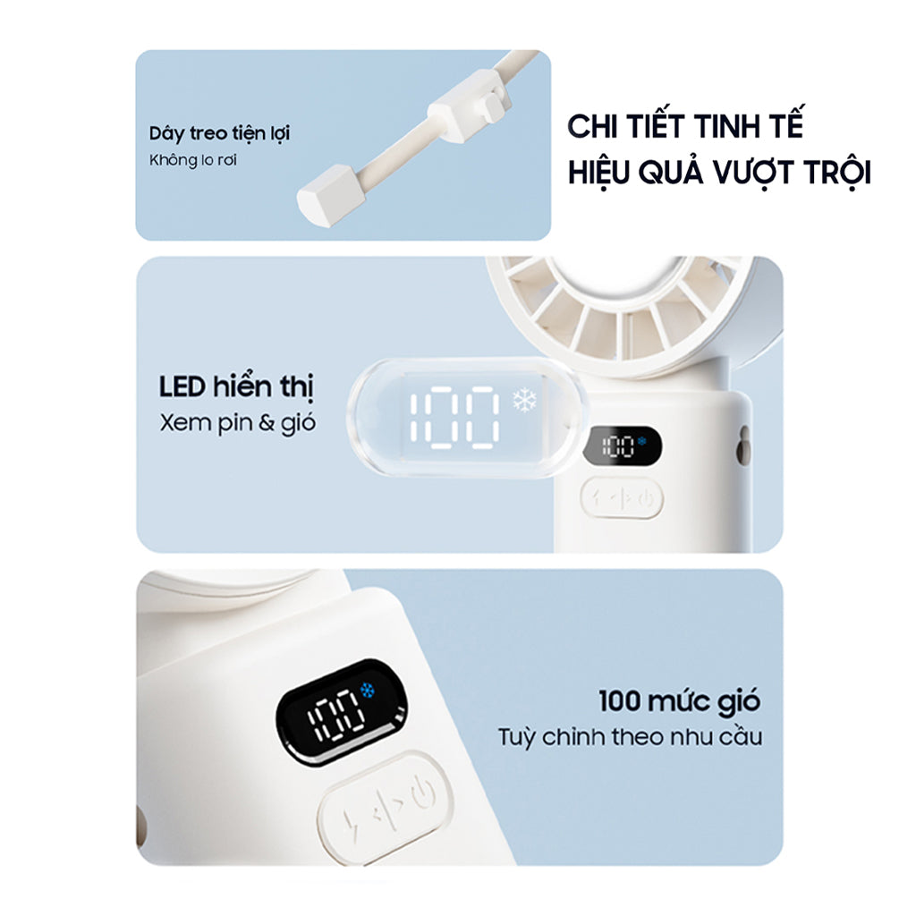 Quạt cầm tay làm mát Sothing Fan-Ice Z (màu xám)