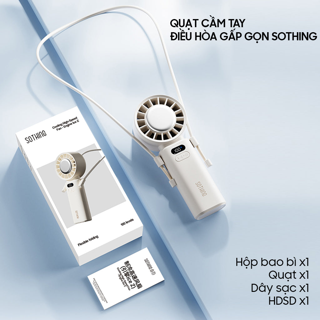 Quạt cầm tay làm mát Sothing Fan-Ice Z (màu xám)