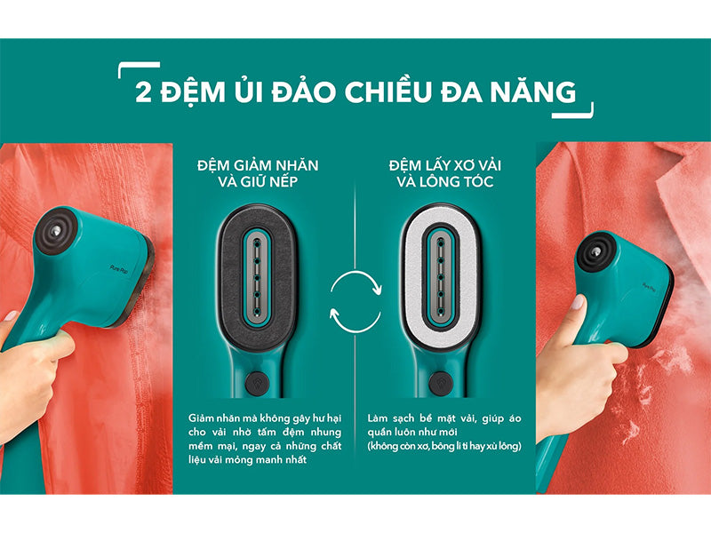 Bàn ủi hơi nước cầm tay Tefal Pure Pop DT2020E1 - Hàng Chính Hãng - Bảo Hành 24 tháng
