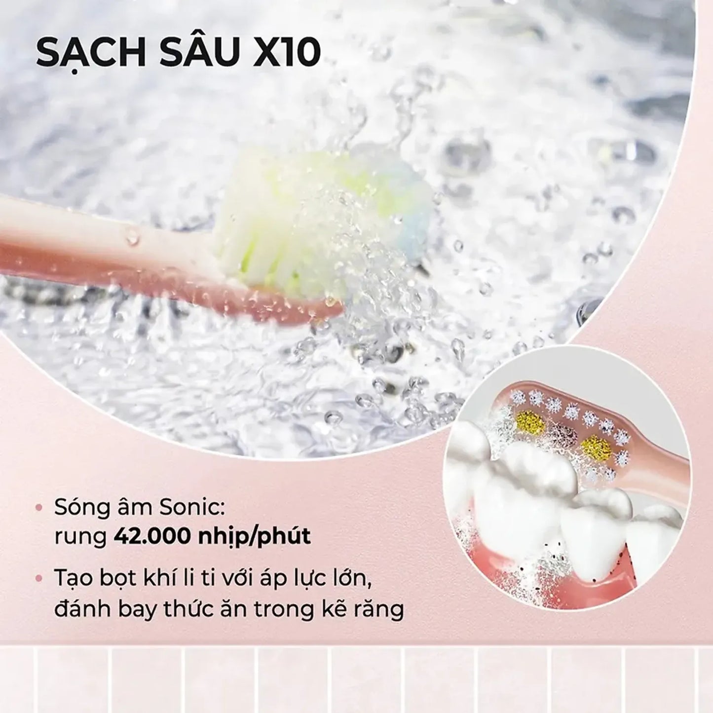 Bàn chải điện Halio Sonic SmartClean Electric Toothbrush - Sky Blue - Coral