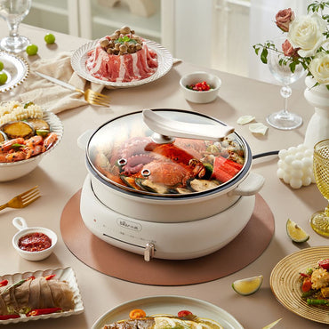 Nồi lẩu nướng đa năng BEAR HP-4H40D (DHG-C40W2), Bảo Hành 18 Tháng - Hàng Chính Hãng