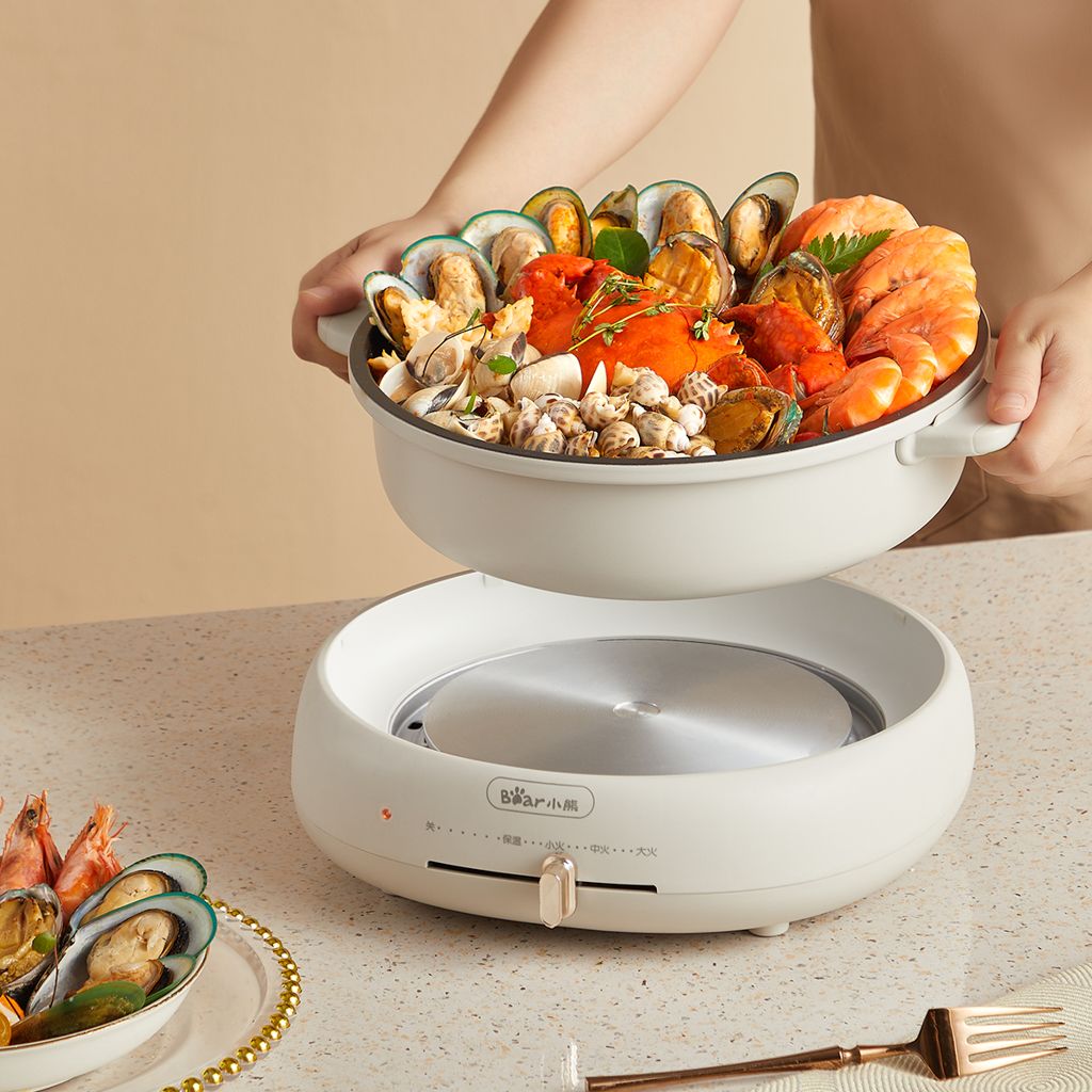 Nồi lẩu nướng đa năng BEAR HP-4H40D (DHG-C40W2), Bảo Hành 18 Tháng - Hàng Chính Hãng
