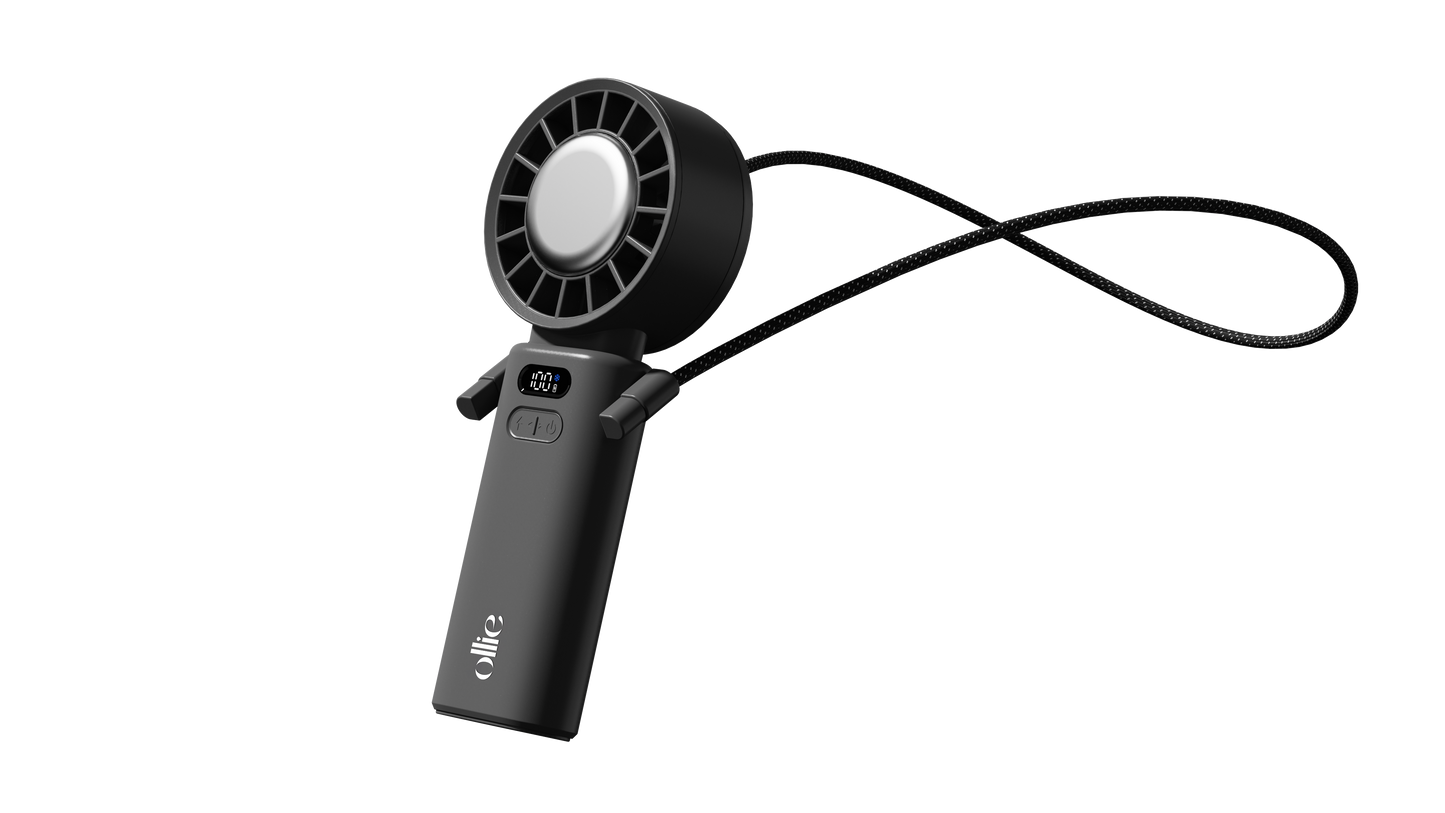 Quạt Mini cầm tay làm mát OLLIE FAN-ICE Z màu xám
