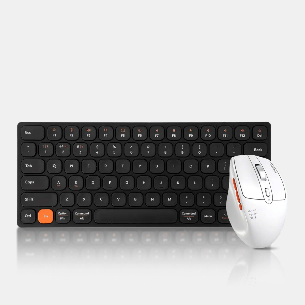 Chuột không dây HyperWork Silentium MS01 Trắng + Bàn phím không dây HyperWork HyperOne Gen 2 HPW-KB1-G2 BLK Đen (Combo)