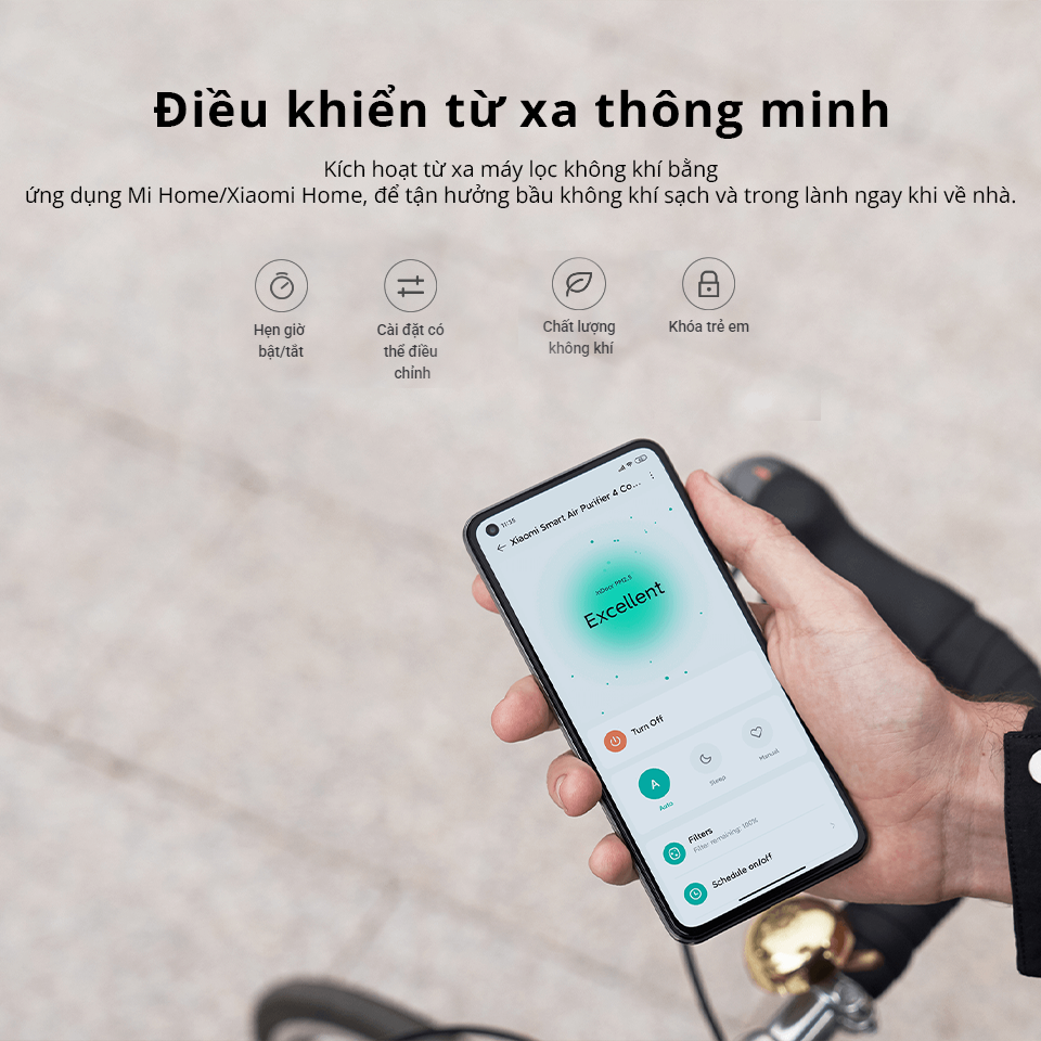 Máy lọc không khí Xiaomi Smart Air Purifier 4 Compact EU - Hàng Chính Hãng