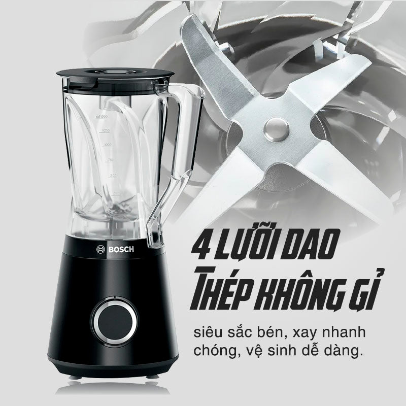 Máy xay sinh tố Bosch MMB6141B - Hàng chính hãng - Bảo hành 24 tháng
