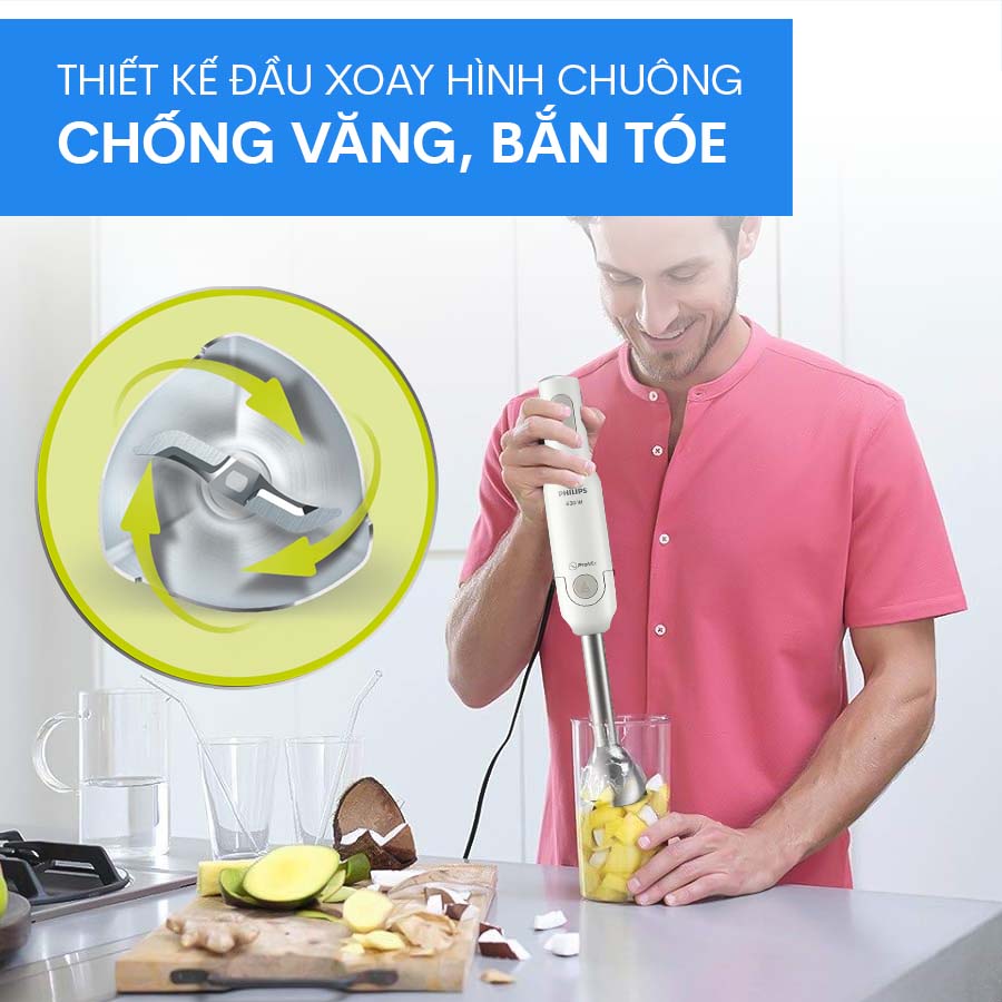 Máy xay cầm tay Philips HR2534/00 - Bảo hành chính hãng 24 tháng