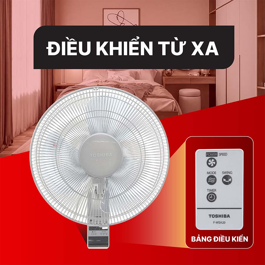 Quạt treo Toshiba F-WSA20(H)VN - Bảo hành chính hãng 12 Tháng
