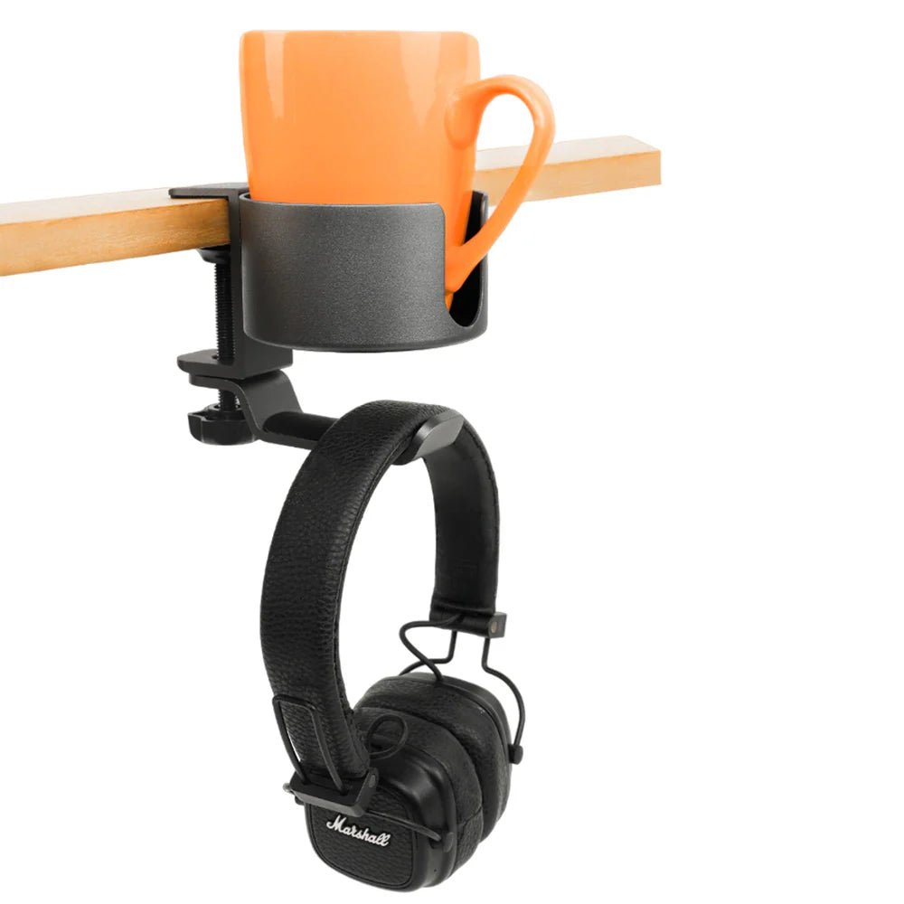 Giá đỡ cốc kẹp bàn HyperWork CH01 - (Đen/Xám/Bạc) - Hàng chính hãng - Bảo hành 12 tháng