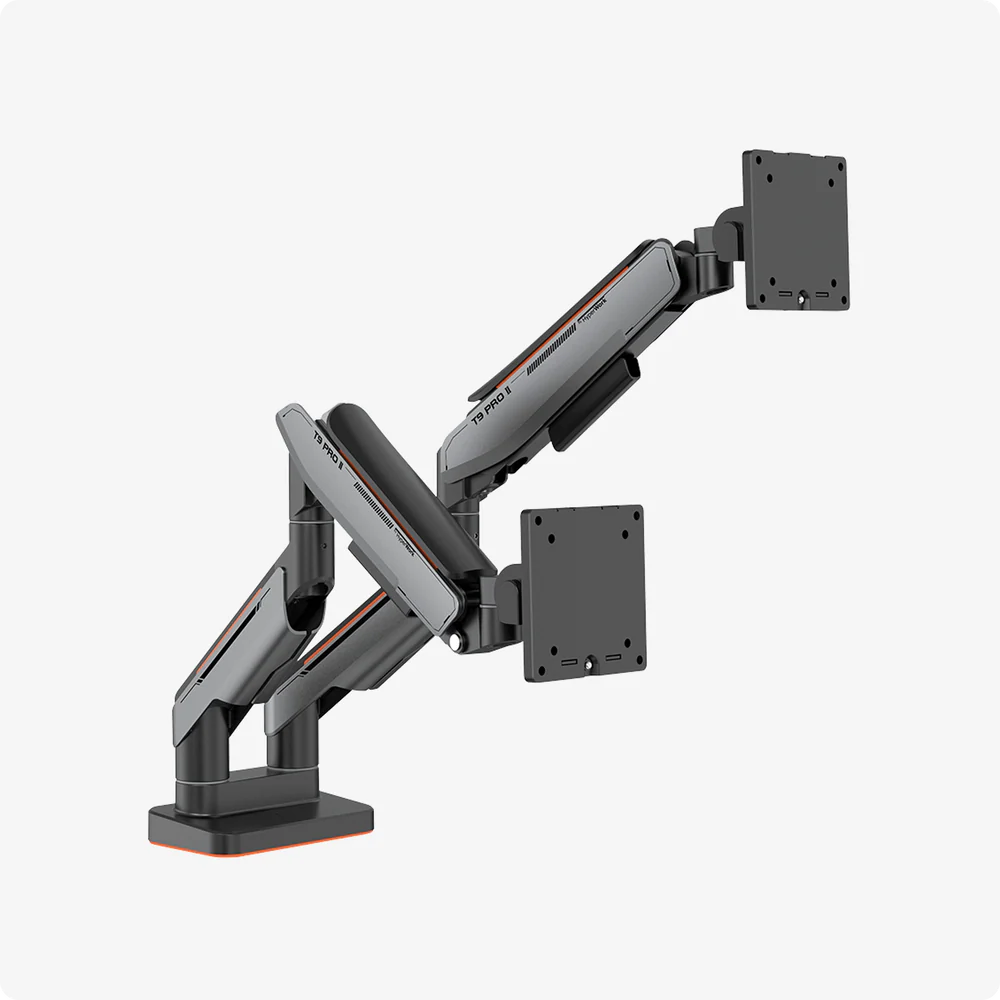 Giá đỡ màn hình HumanMotion T9 Pro II Dual - (Xám/Trắng) - Hàng chính hãng - Bảo hành 12 tháng