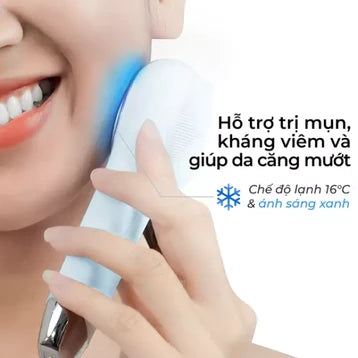 Máy rửa mặt massage tích hợp liệu pháp ánh sáng và nhiệt Halio - Ice Blue