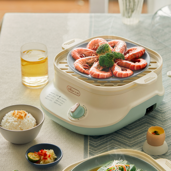 Nồi hấp thức ăn đa năng BEAR DZG-C60Q8, Bảo Hành 18 Tháng - Hàng Chính Hãng