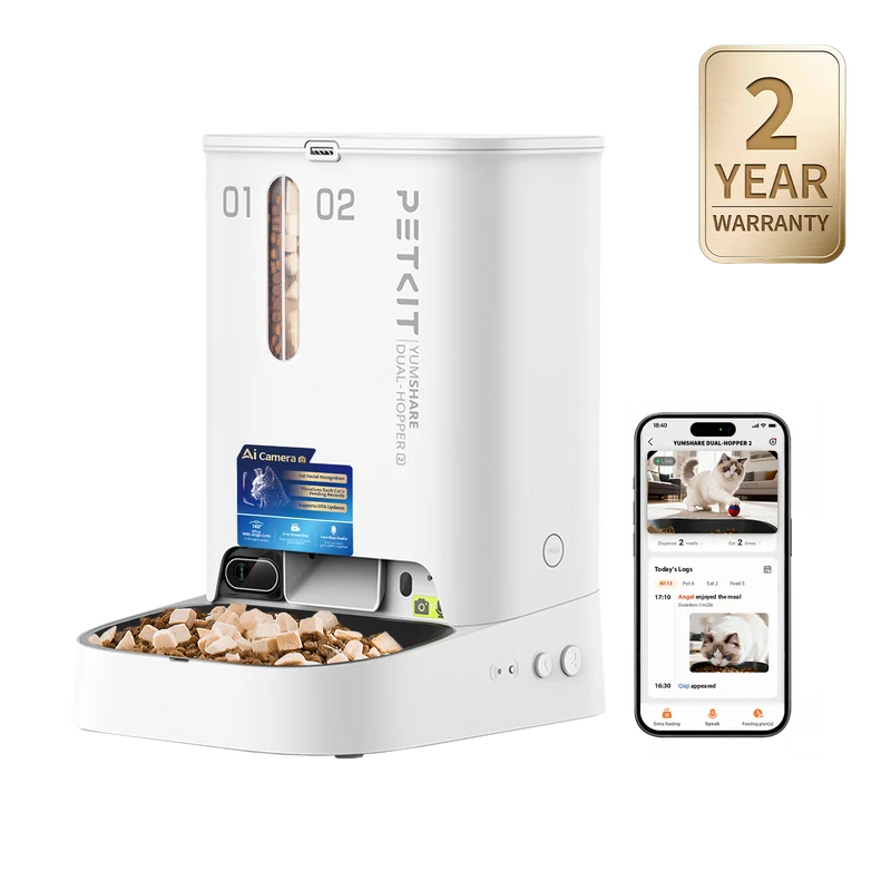 Máy cho thú cưng ăn tự động PETKIT Yumshare Dual-Hopper 2 - Hàng Chính Hãng