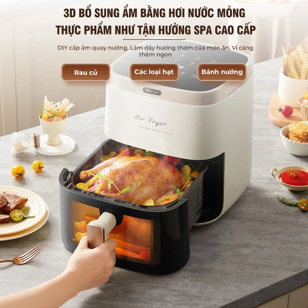 Nồi chiên không dầu Bear AF-4H15L, Bảo Hành 18 Tháng - Hàng Chính Hãng