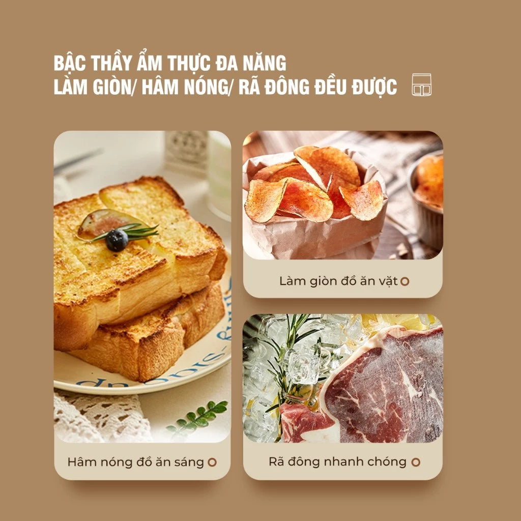 Nồi chiên không dầu Bear AF-4H15L, Bảo Hành 18 Tháng - Hàng Chính Hãng
