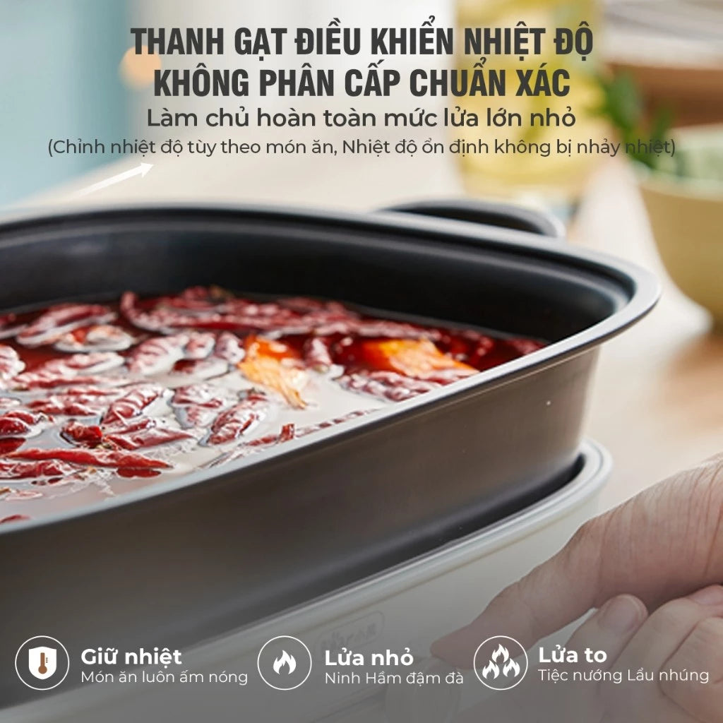 Nồi nấu đa năng Bear DHG-D50T1, Bảo Hành 18 Tháng - Hàng Chính Hãng