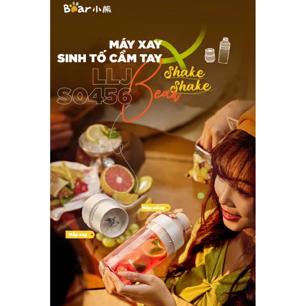 Máy xay sinh tố cầm tay Bear BL-4H04A, Bảo Hành 18 Tháng - Hàng Chính Hãng