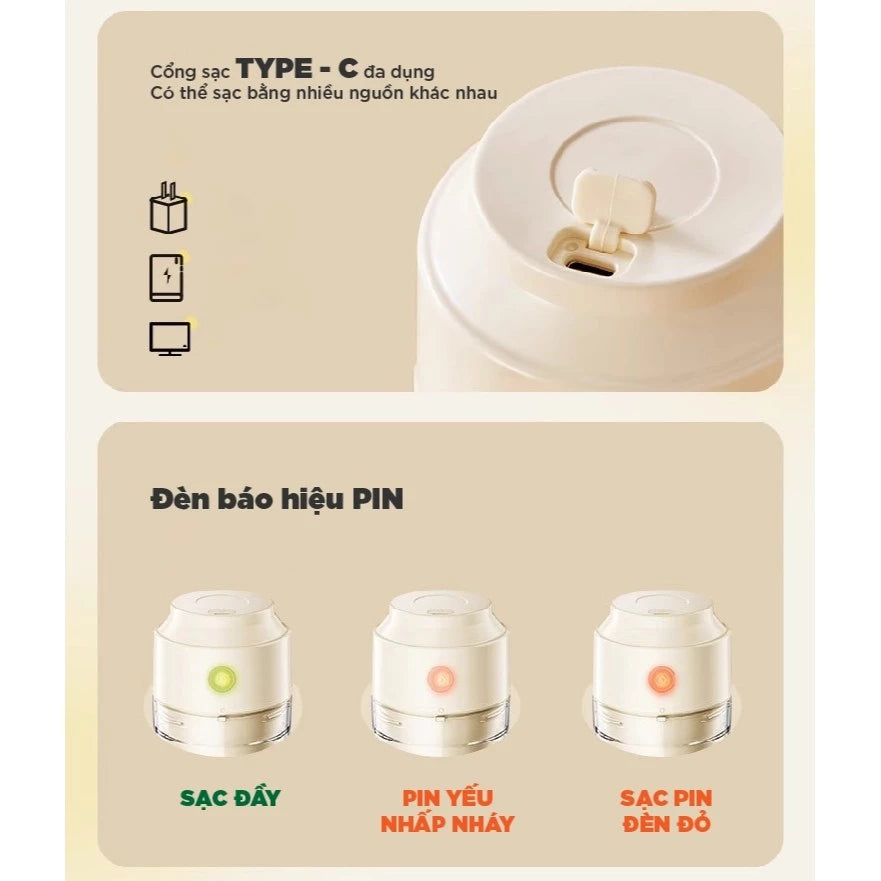 Máy xay sinh tố cầm tay Bear BL-4H04A, Bảo Hành 18 Tháng - Hàng Chính Hãng