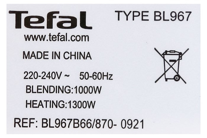 Máy làm sữa hạt sinh tố Tefal BL967B66 1300W