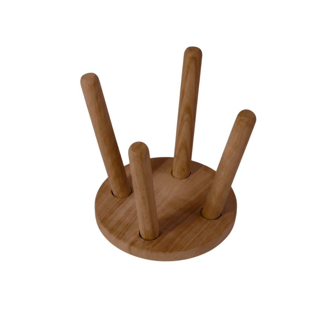 Ghế đẩu tròn o24 màu walnut