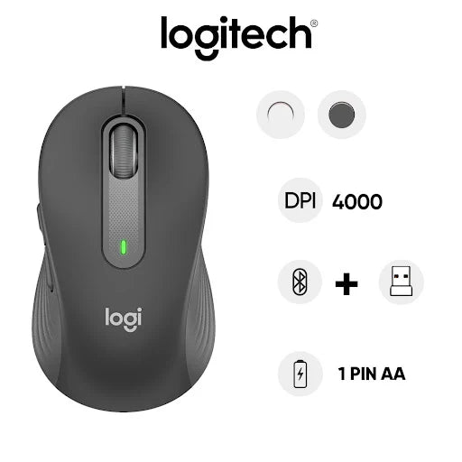 Chuột Logitech M650L Đen, Trắng - Hàng chính hãng - Bảo hành 12 tháng