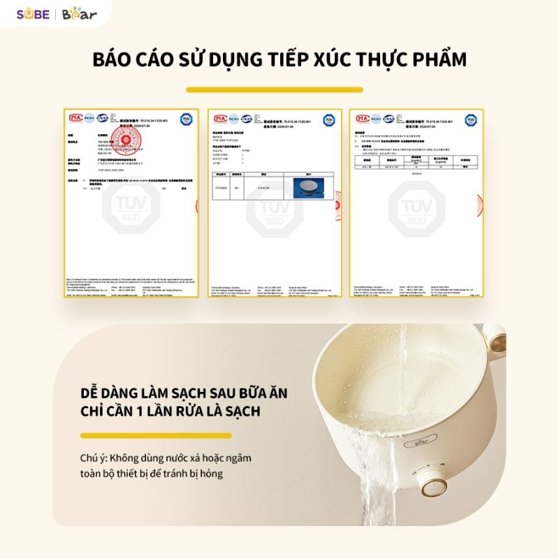 Nồi điện đa năng Bear MC-4H16G, Bảo Hành 18 Tháng - Hàng Chính Hãng
