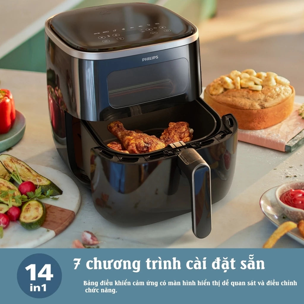 Nồi chiên không dầu Philips HD9257/80 - Hàng chính hãng - Bảo hành 24 tháng