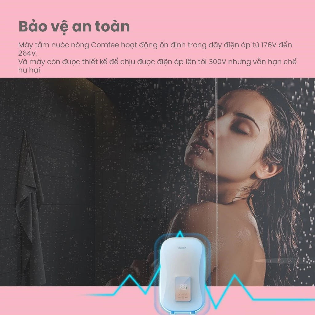 Máy nước nóng trực tiếp Comfee CWH-45EPGPVN(W)-CB - Hàng Chính Hãng - Bảo Hành 24 tháng