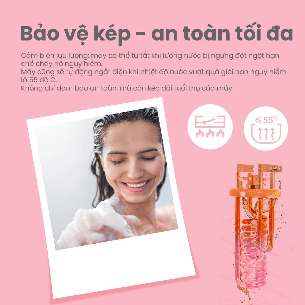 Máy nước nóng trực tiếp Comfee CWH-45EPGPVN(W)-CB - Hàng Chính Hãng - Bảo Hành 24 tháng