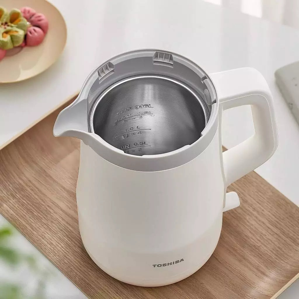 Ấm siêu tốc chống tràn Toshiba KT-15DRTVN(W) - Hàng Chính Hãng - Bảo Hành 12 tháng