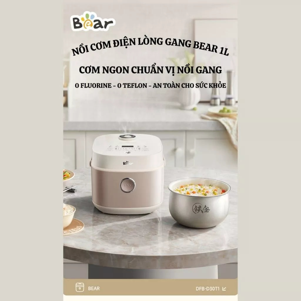 Nồi cơm điện Bear RC-4H30S, Bảo Hành 18 Tháng - Hàng Chính Hãng