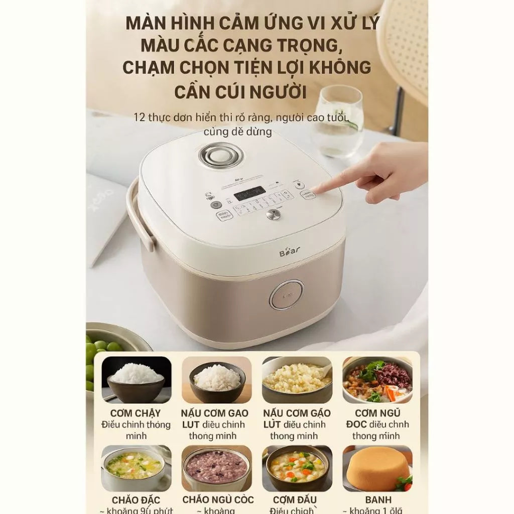 Nồi cơm điện Bear RC-4H30S, Bảo Hành 18 Tháng - Hàng Chính Hãng
