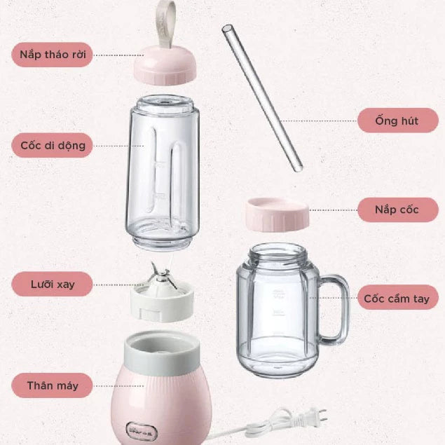 Máy xay sinh tố cầm tay Bear BL-4H04M, Bảo Hành 18 Tháng - Hàng Chính Hãng