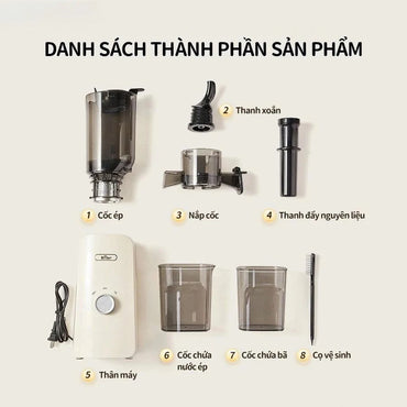 Máy ép chậm Bear SJ-4H01U, Bảo Hành 18 Tháng - Hàng Chính Hãng