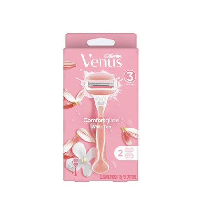 Dao Cạo Gillette Venus Glide White Tea - Hộp 1 Cán + 2 Lưỡi - Hàng Chính Hãng