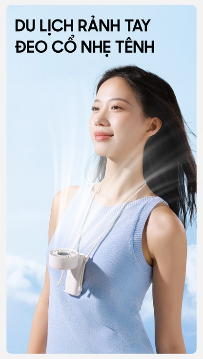 Quạt Mini cầm tay gấp gọn OLLIE FAN-ENGINE Z màu trắng