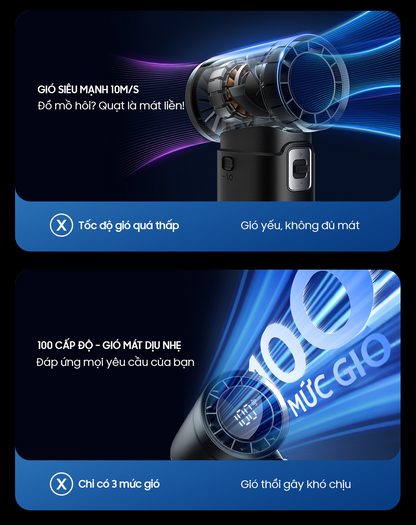 Quạt Mini đa năng kiêm sạc dự phòng OLLIE FAN-ENGINE POWER màu xám