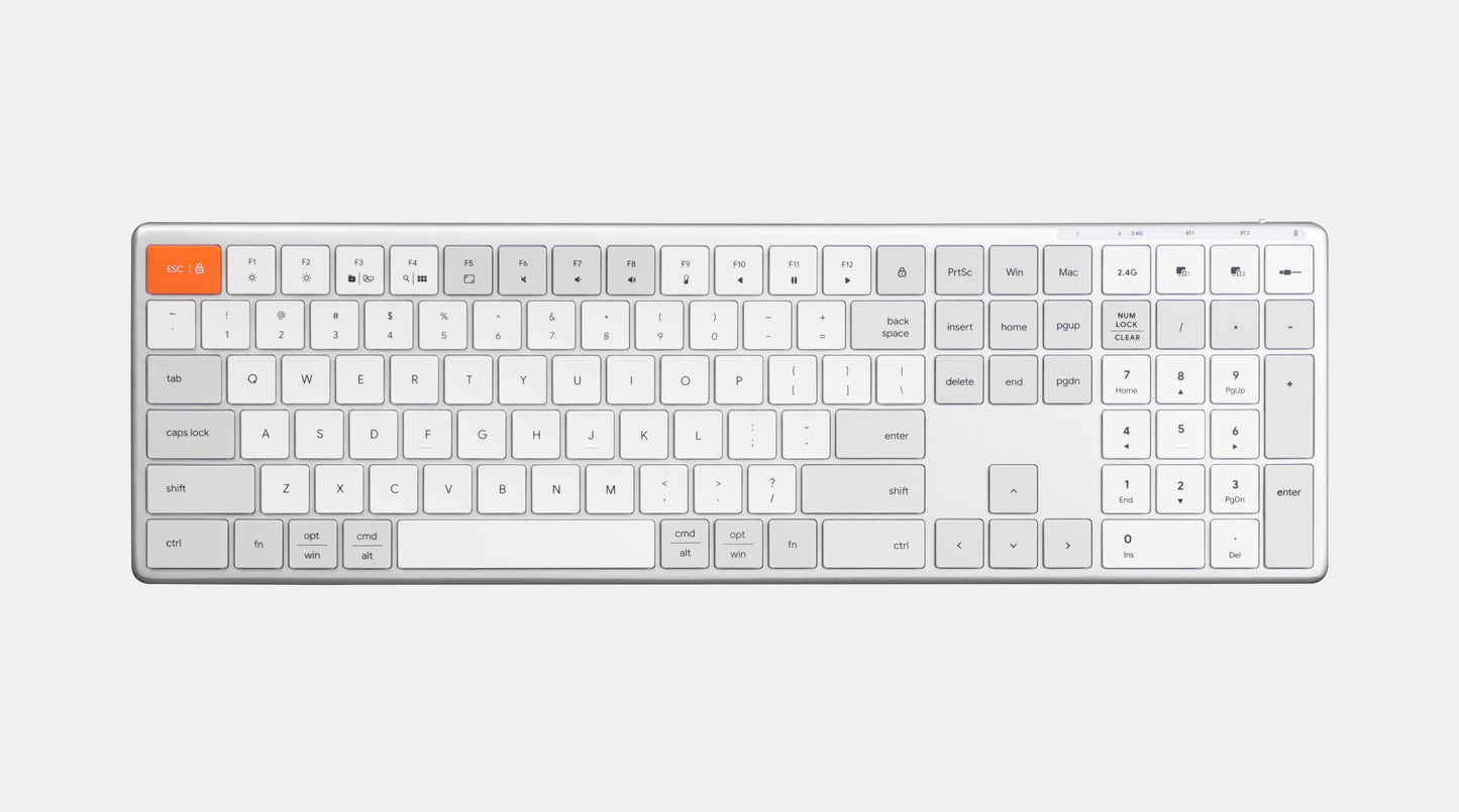 Bàn phím không dây HyperWork HyperOne Gen 3 Plus HPW-KB1-G3.PLUS-WHT - Màu Trắng
