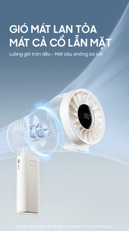 Quạt Mini cầm tay gấp gọn OLLIE FAN-ENGINE Z màu trắng